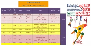 جدول اجراهای هجدهمین جشنواره هنرهای نمایشی کانون پرورش فکری چهارمحال و بختیاری منتشر شد