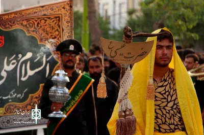 گزارش تصویری از حرکت کاروان نمادین دشت کربلا در فرخ شهر